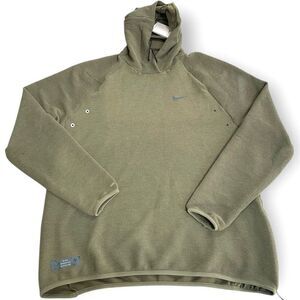 Nike Dri-FIT Running Division Pullover Olive Green Running Hoodie Mens size L